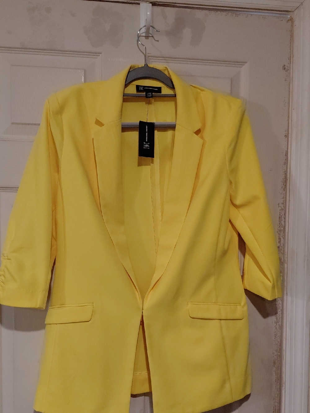INC International Concepts Sunny Yellow Women's Blazer Size Large New With Tags